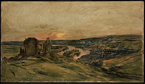 Château-Gaillard at Sunset, 1873, Charles-François Daubigny