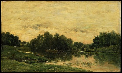 Ile-de-Vaux on the Oise near Auvers, 1876, Charles-François Daubigny