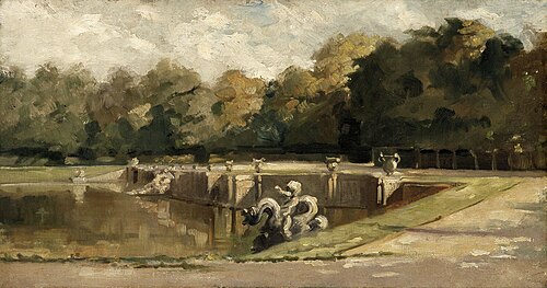 Le bassin de Neptune à Versailles, 1866, Charles-François Daubigny