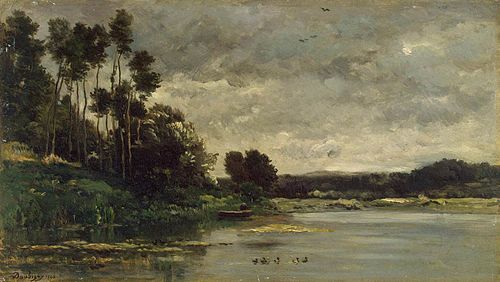 River Bank, 1866, Charles-François Daubigny
