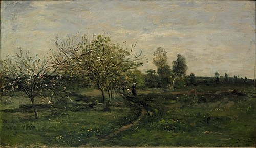 Pommiers en fleurs, 1870, Charles-François Daubigny