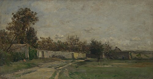 The Garden Wall, 1869, Charles-François Daubigny