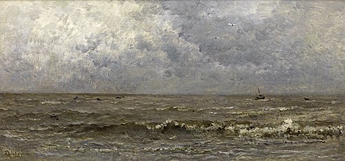 La Mer, Temps Gris, 1858, Charles-François Daubigny