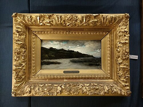 Somber rotskust-landschap in Bretagne, 1899, Charles-François Daubigny