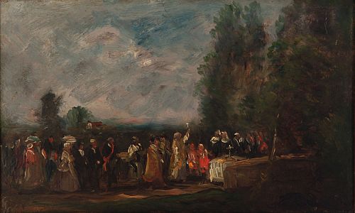 Landscape with figures, 1850, Charles-François Daubigny