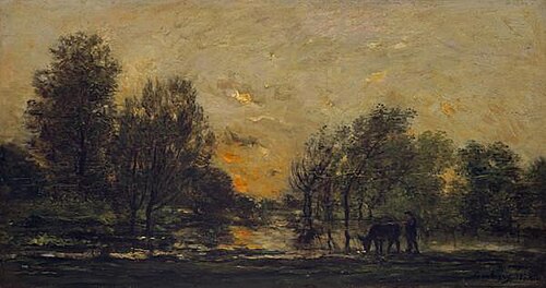 Sunset, 1874, Charles-François Daubigny