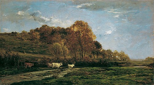 Herbstliche Aulandschaft, 1867, Charles-François Daubigny