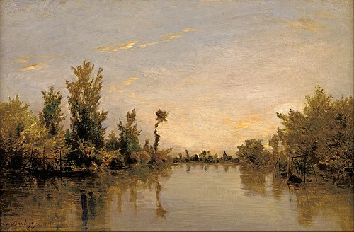 Banks of the Seine, 1855, Charles-François Daubigny