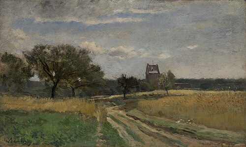 Landscape along a Country Road, 1860, Charles-François Daubigny