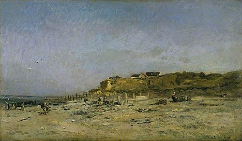 Plage de Villerville, Normandy, 1875, Charles-François Daubigny