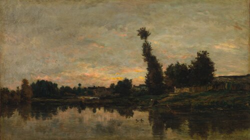 Coucher de soleil sur l'Oise, 1866, Charles-François Daubigny