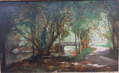 Pièce d'eau sous bois, 1850, Charles-François Daubigny