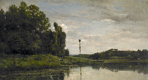 Banks of the Oise at Auvers, 1863, Charles-François Daubigny