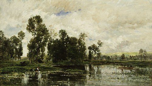 The Edge of the Pond, 1873, Charles-François Daubigny