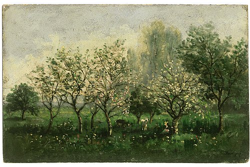 Pommiers en fleurs, 1860, Charles-François Daubigny
