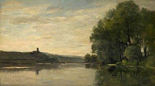Château Gaillard, the Seine at Roche Guyon, 1872, Charles-François Daubigny