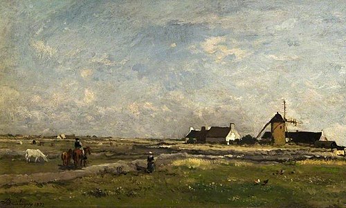 Landscape with a Mill, 1872, Charles-François Daubigny