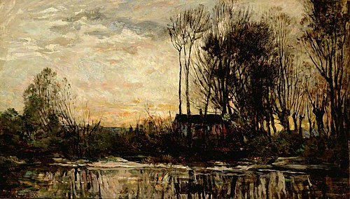 Evening at Bas Meudon, 1874, Charles-François Daubigny