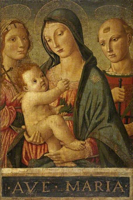 Madonna and Child with Saints Lawrence and Margaret of Antioch, 1500, Francesco Bonsignori