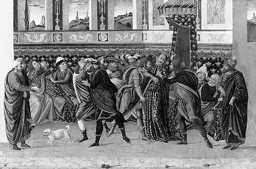 Julius Caesar's assassination, 1480, Jacopo del Sellaio