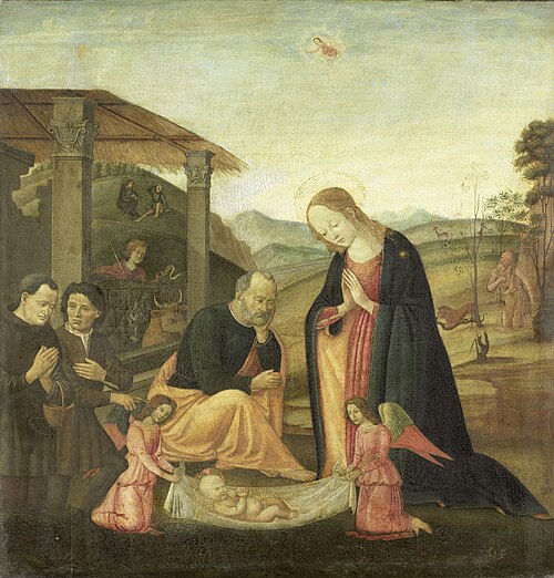 Adoration de l'Enfant Jésus, 1500, Jacopo del Sellaio