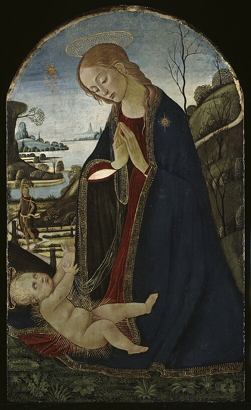Madonna Adoring The Christ Child, , Jacopo del Sellaio