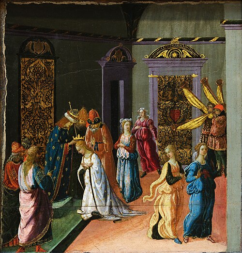 Le Couronnement d'Esther par Assuérus, 1487, Jacopo del Sellaio