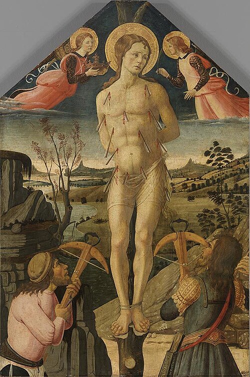 The martyrdom of Saint Sebastian, 1469, Jacopo del Sellaio