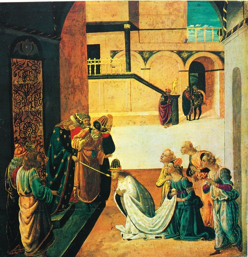 Esther before Ahasuerus, 1485, Jacopo del Sellaio