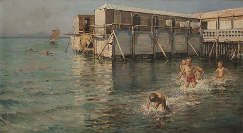 Sea Baths (Guaglioni), 1887, Vincenzo Caprile