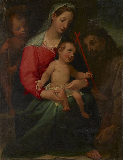 Madonna and Child with the Infant Saint John the Baptist and Saint Francis, 1550, Vincenzo Rustici