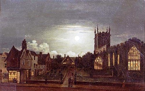 St Peter's Church by moonlight, , Henry Lark Pratt
