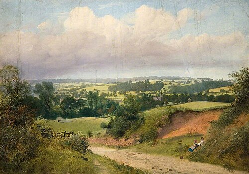 Trent Vale from Penkhull, 1846, Henry Lark Pratt