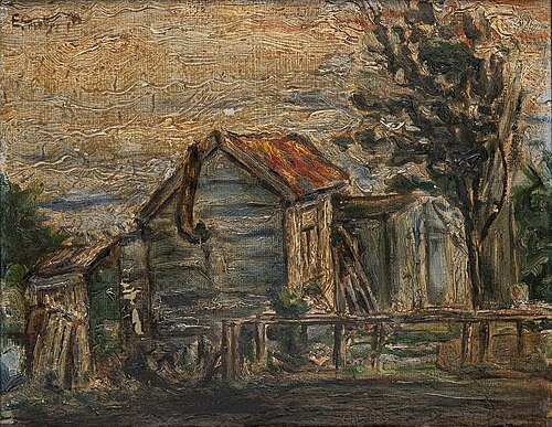 Landschap met huisje, 1915, Elie Smalhout
