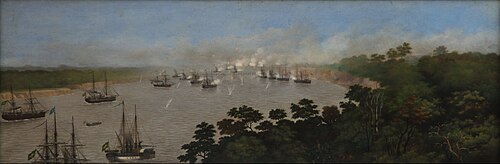 Ataque de la escuadra Brasileña a las bat. de Curupayti, 1901, Luis Candido Lopez