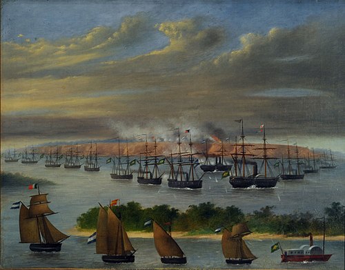 La Escuadra en el canal Privado del Paso de la Patria, 23 de abril de 1866, , Luis Candido Lopez