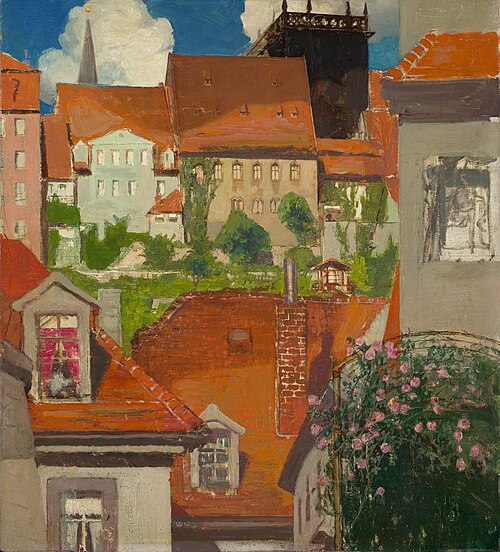 Rote Dächer - Meißen, 1905, Oskar Zwintscher