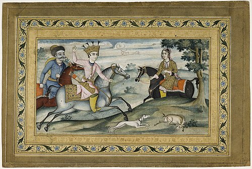 Bahram Gur et Azadeh, 1794, Mohammad Sadiq