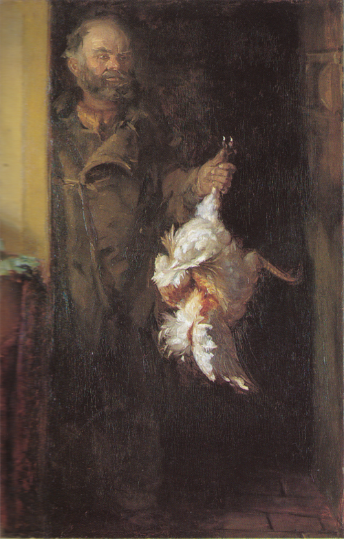 Bonatzi with the rooster, 1906, Anna Ancher