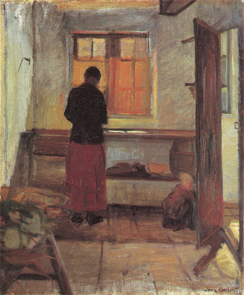 The maid in the kitchen. Study, 1883, Anna Ancher