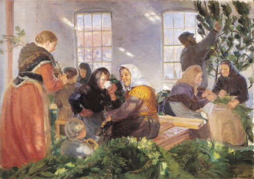 Before the King arrives, 1909, Anna Ancher