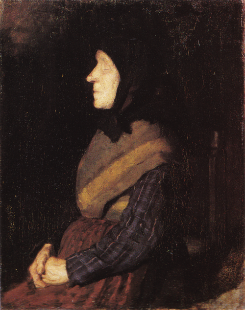 Blind woman, Blue Ane (Ane Christense Nielsdatter), 1882, Anna Ancher
