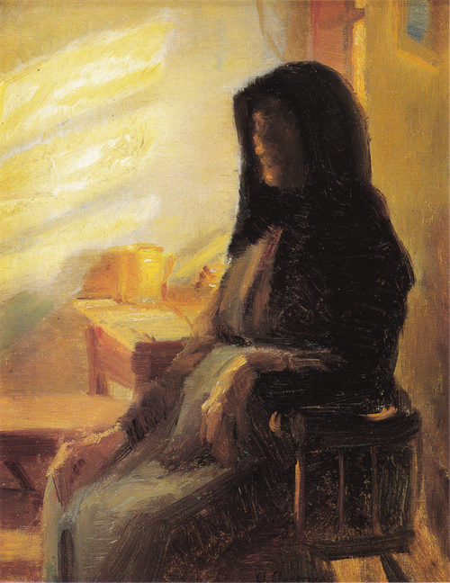 A blind woman in her room. Study, 1883, Anna Ancher