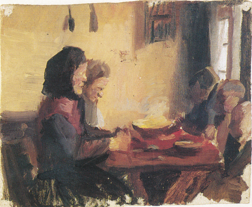 Saying Grace (HAF3069), 1880, Anna Ancher
