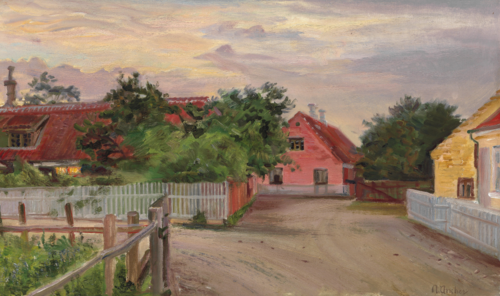 Street view from Skagen., 1906, Anna Ancher