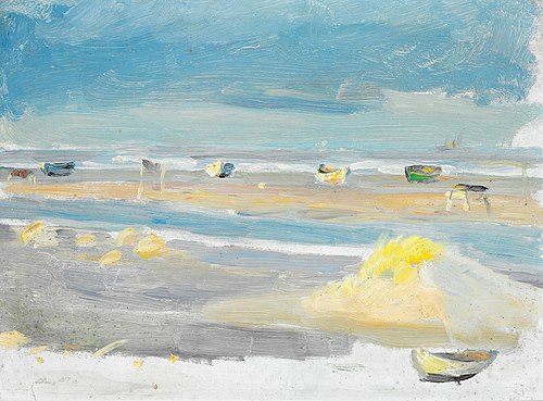 Boats on the beach, Skagen., 1906, Anna Ancher