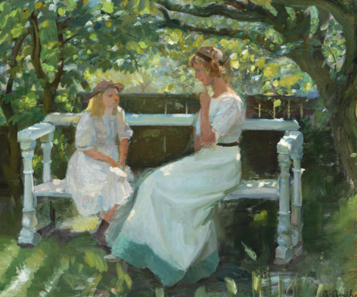 In the garden., 1920, Anna Ancher