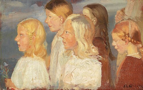 Young girls from Skagen., 1918, Anna Ancher