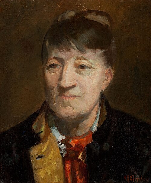 Portrait of the Norwegian painter Kitty Kielland., 1889, Anna Ancher