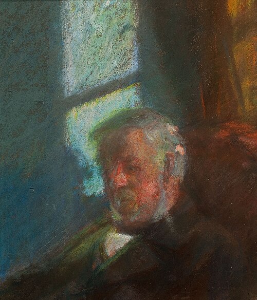 Portrait of Erik Brøndum., 1888, Anna Ancher